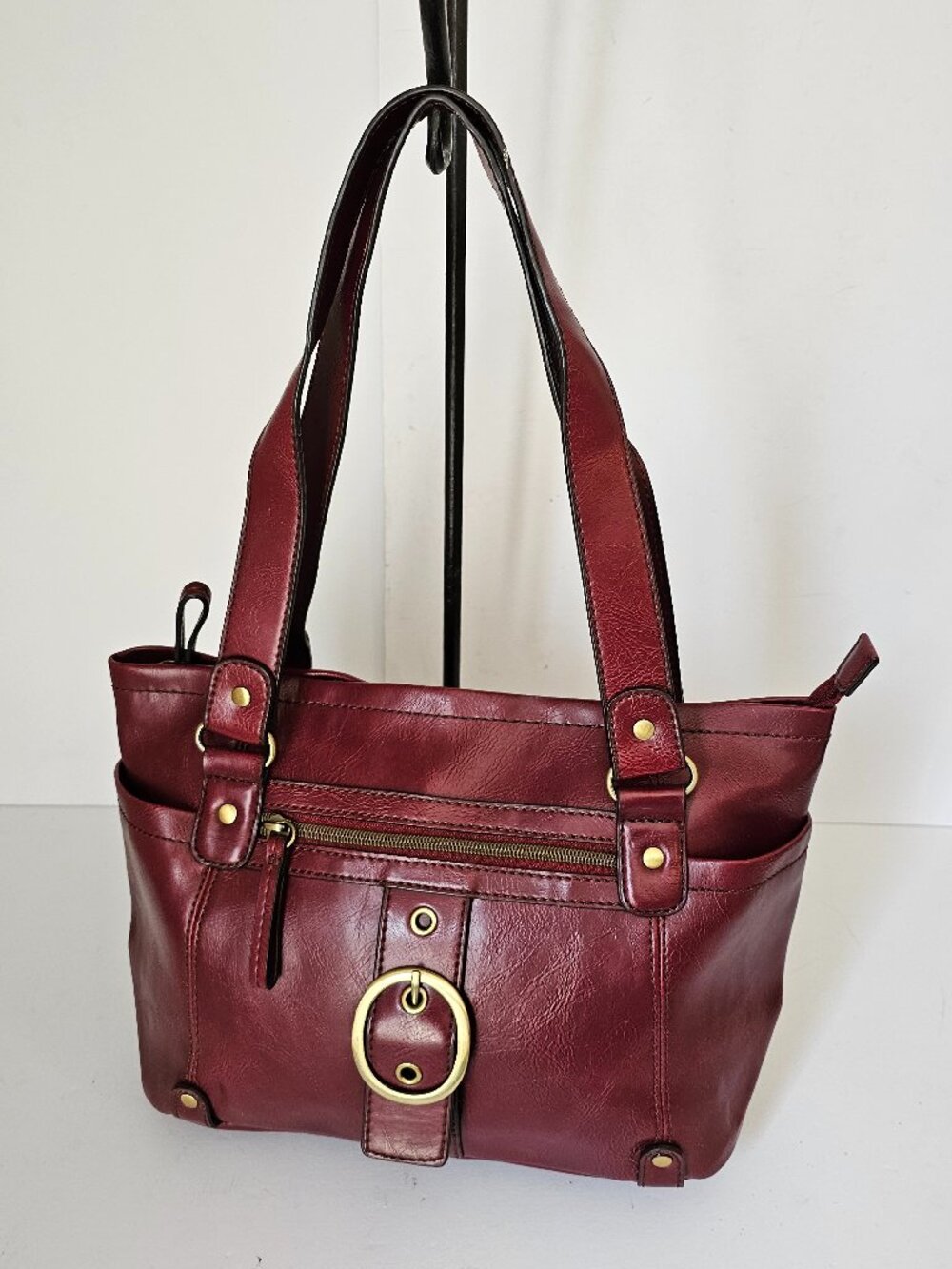 Relic Bag Red Faux Leather Casual Classic Shoulder